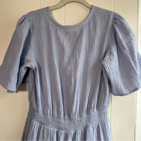 Knox Rose Light Blue Flutter Sleeve V-Neck Women's Dress sz Small - Picture 6 of 10